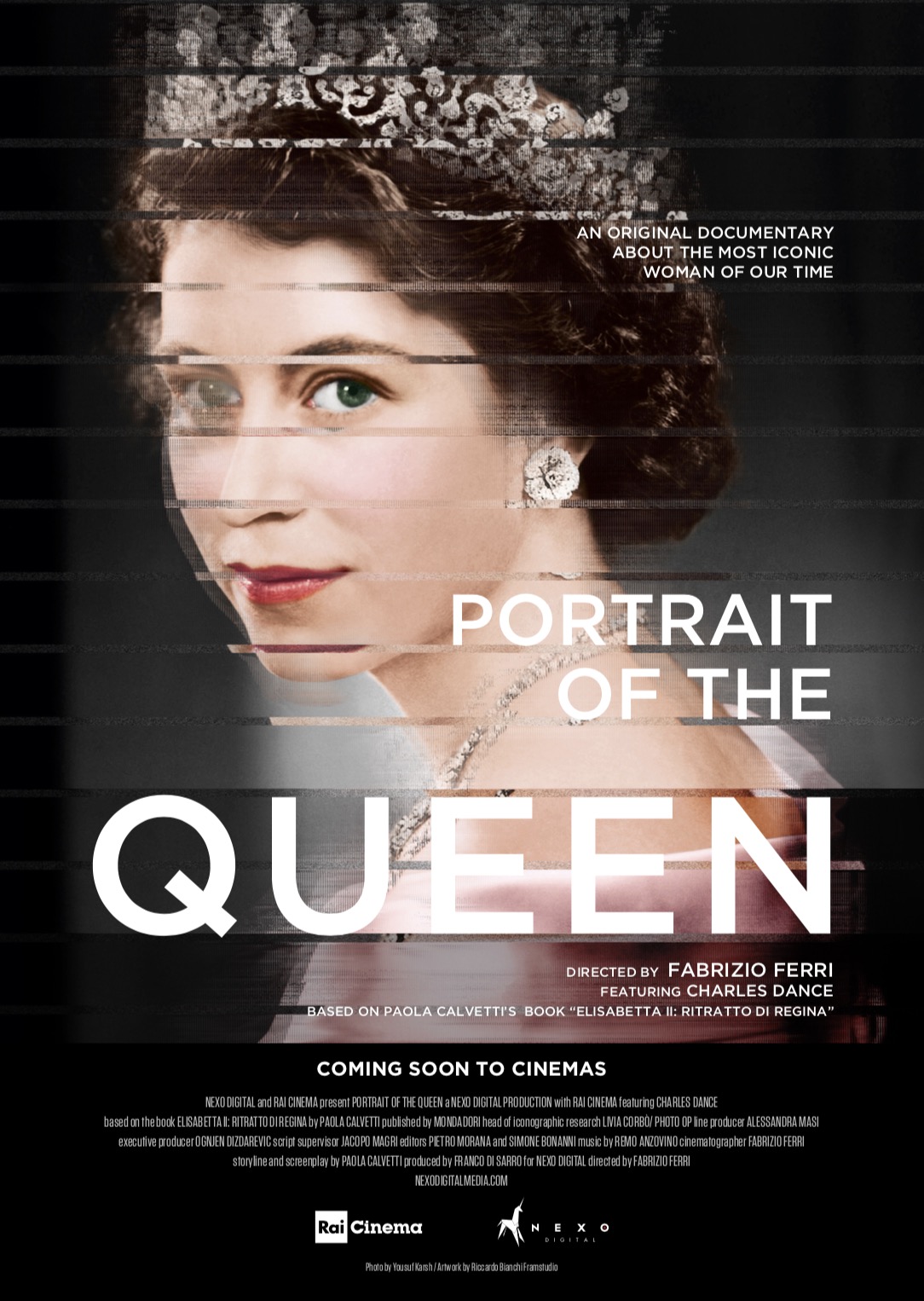 Portrait of the Queen on screen
